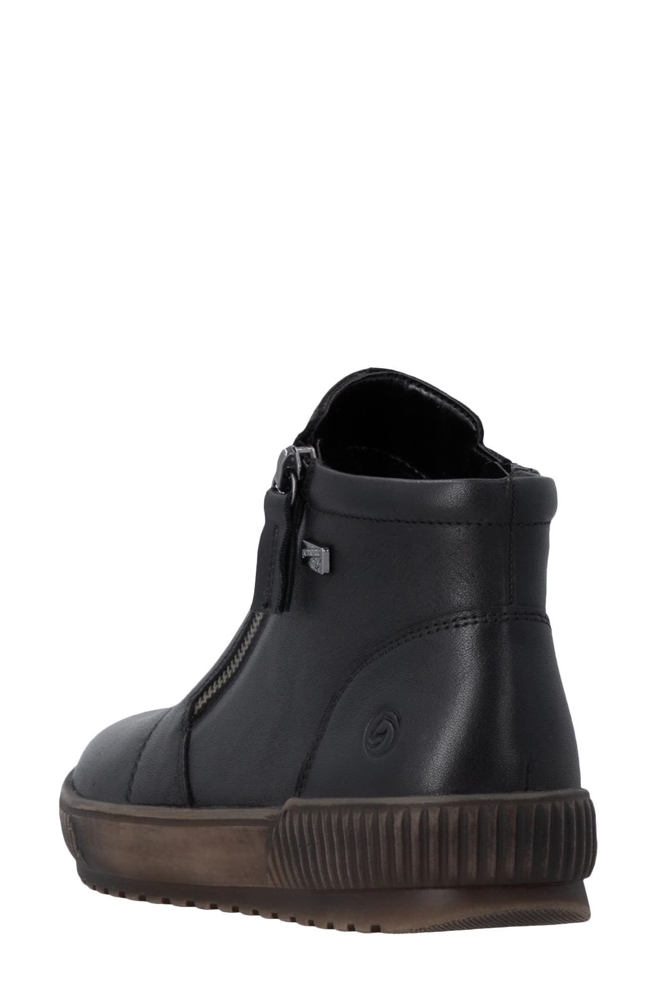 Maditta 83 Leather High Top Sneaker, Alternate, color, BLACK/ BLACK