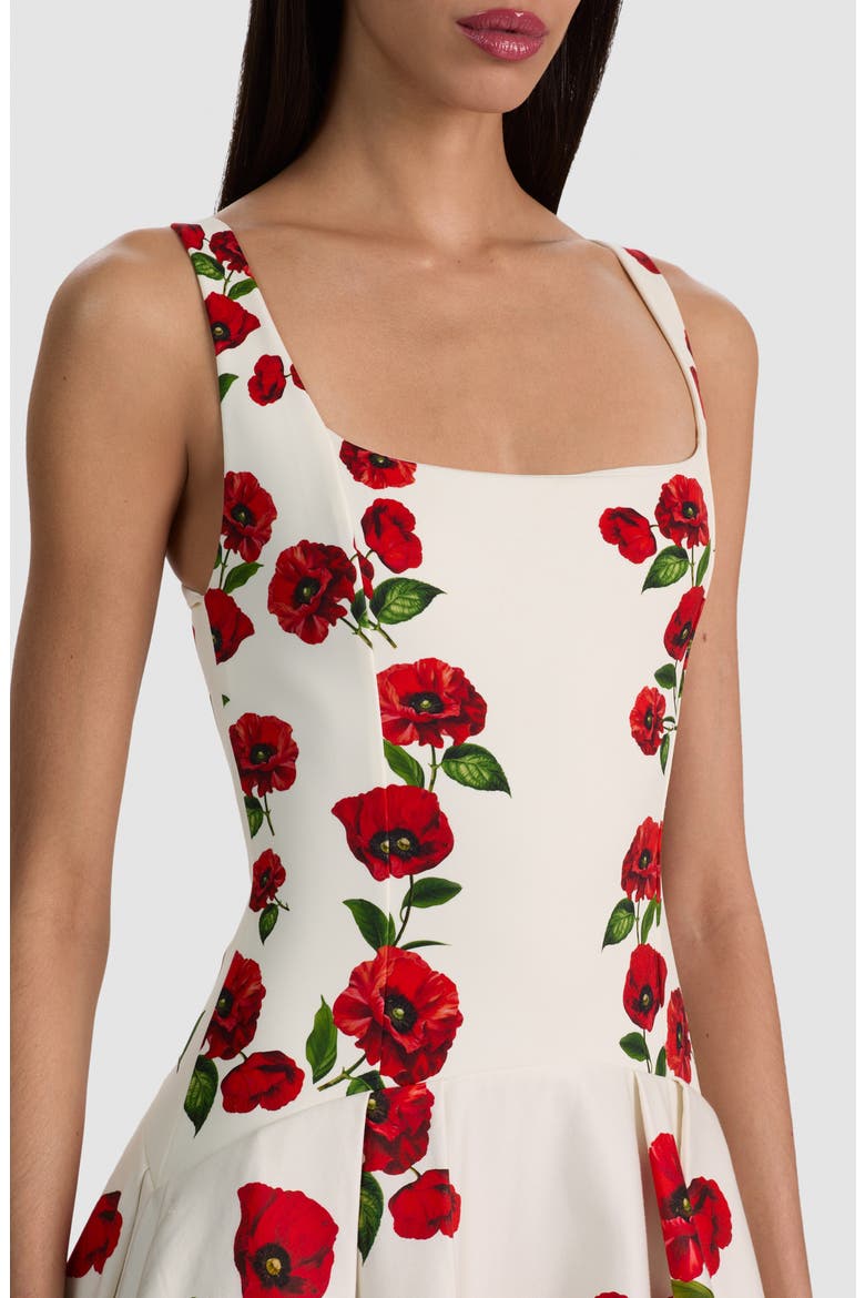 Adley Poppy Print Sleeveless Drop Waist Maxi Dress, Alternate, color, SUMMER POPPY