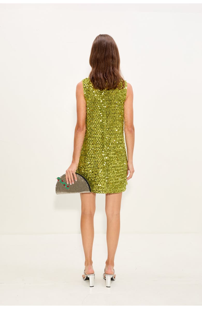 SIMONMILLER Fountain Sequin Dress, Alternate, color, Metallic Pear