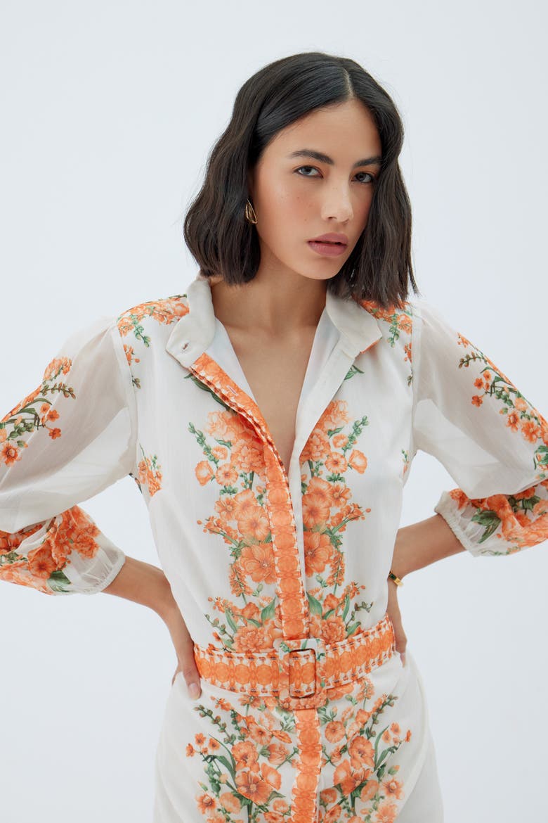 Orange Rose Dress, Alternate, color, Orange