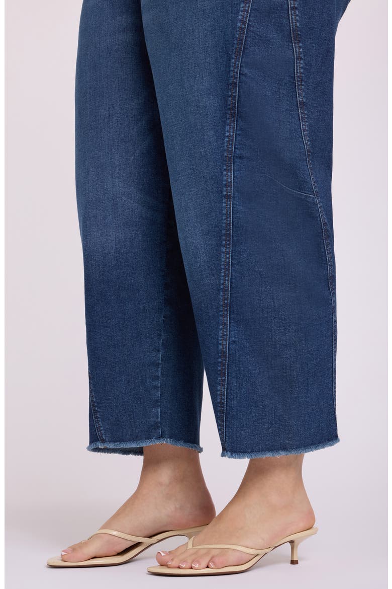 Alyssa High Waist Fray Hem Crop Relaxed Tapered Jeans, Alternate, color, SUNSET VILLA