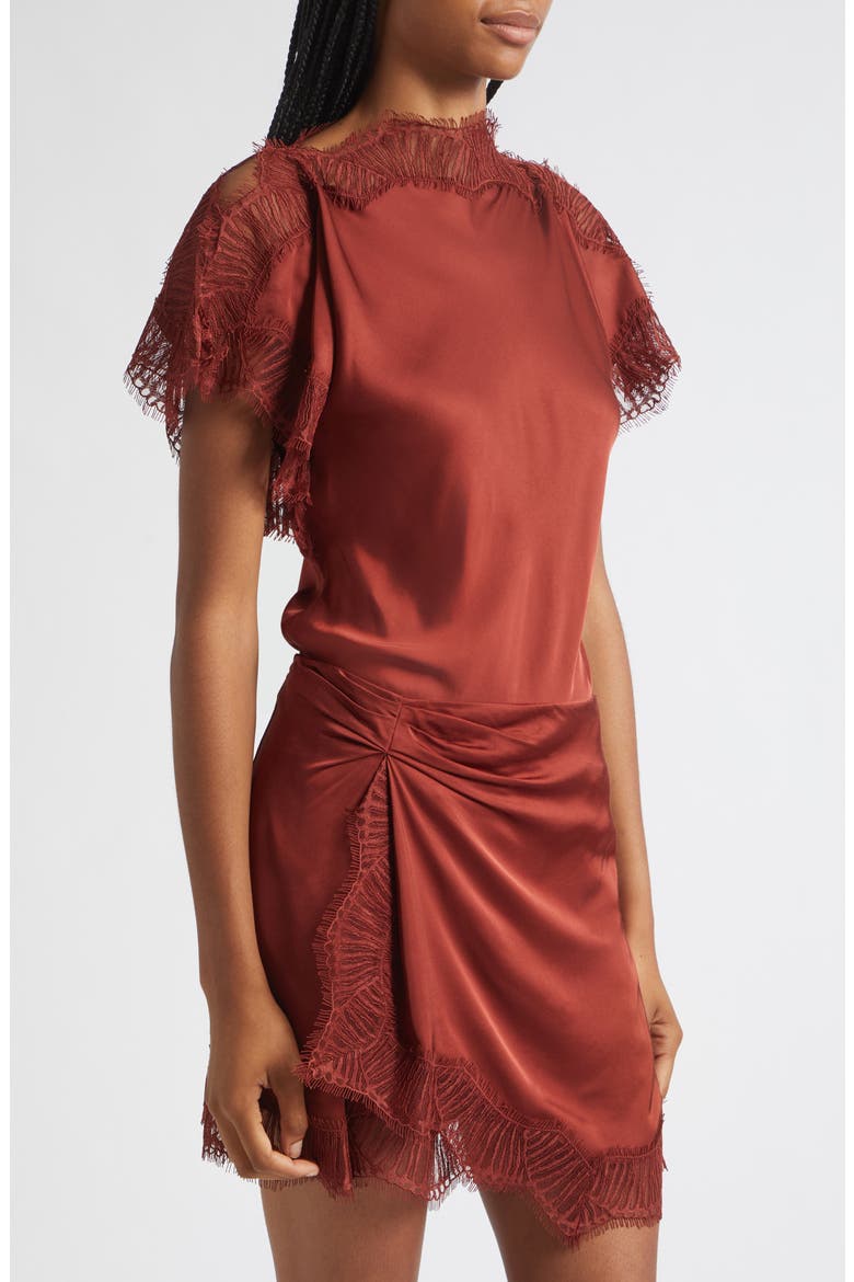 Luna Satin Top, Alternate, color, SANDALWOOD/ SANDALWOOD