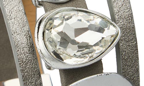 Saachi Crystal & Hammered Charm Layered Bracelet In Metallic