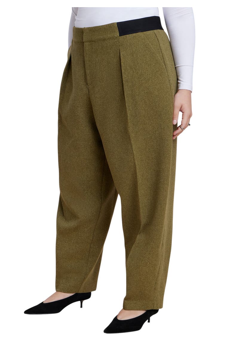 Elastic Waist Straight Leg Trouser, Main, color, AVOCADO