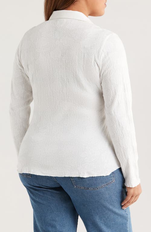 Nic + Zoe Nic+zoe Lace Pattern Cotton Knit Top