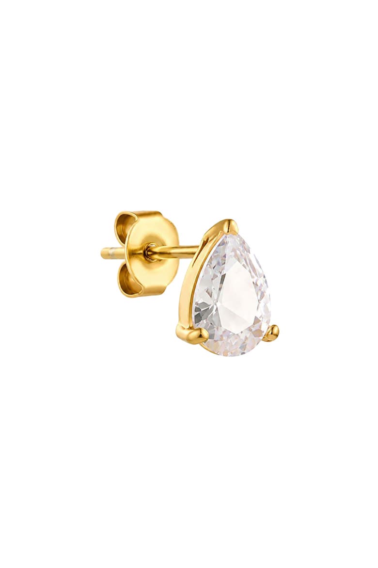 Pear Cubic Zirconia Stud Earrings, Alternate, color, GOLD