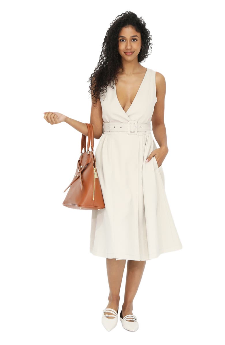 Belle & Bloom Miss Independence Midi Dress, Alternate, color, Sand