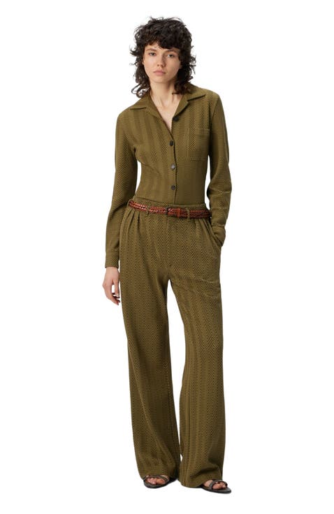 Tailored Pants With Zigzag Pattern