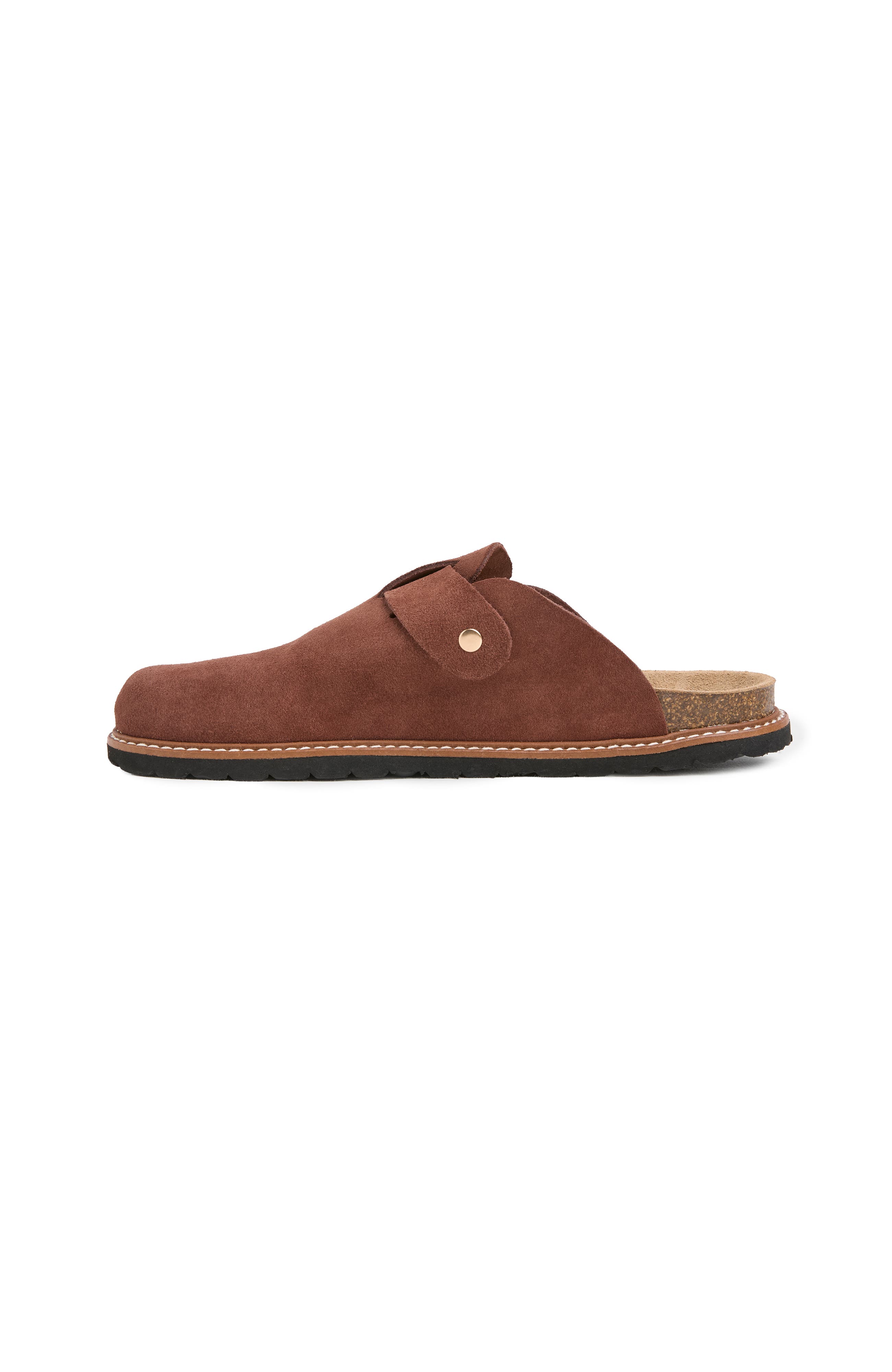 Welt Detail Clog, Alternate, color, Brown Rust
