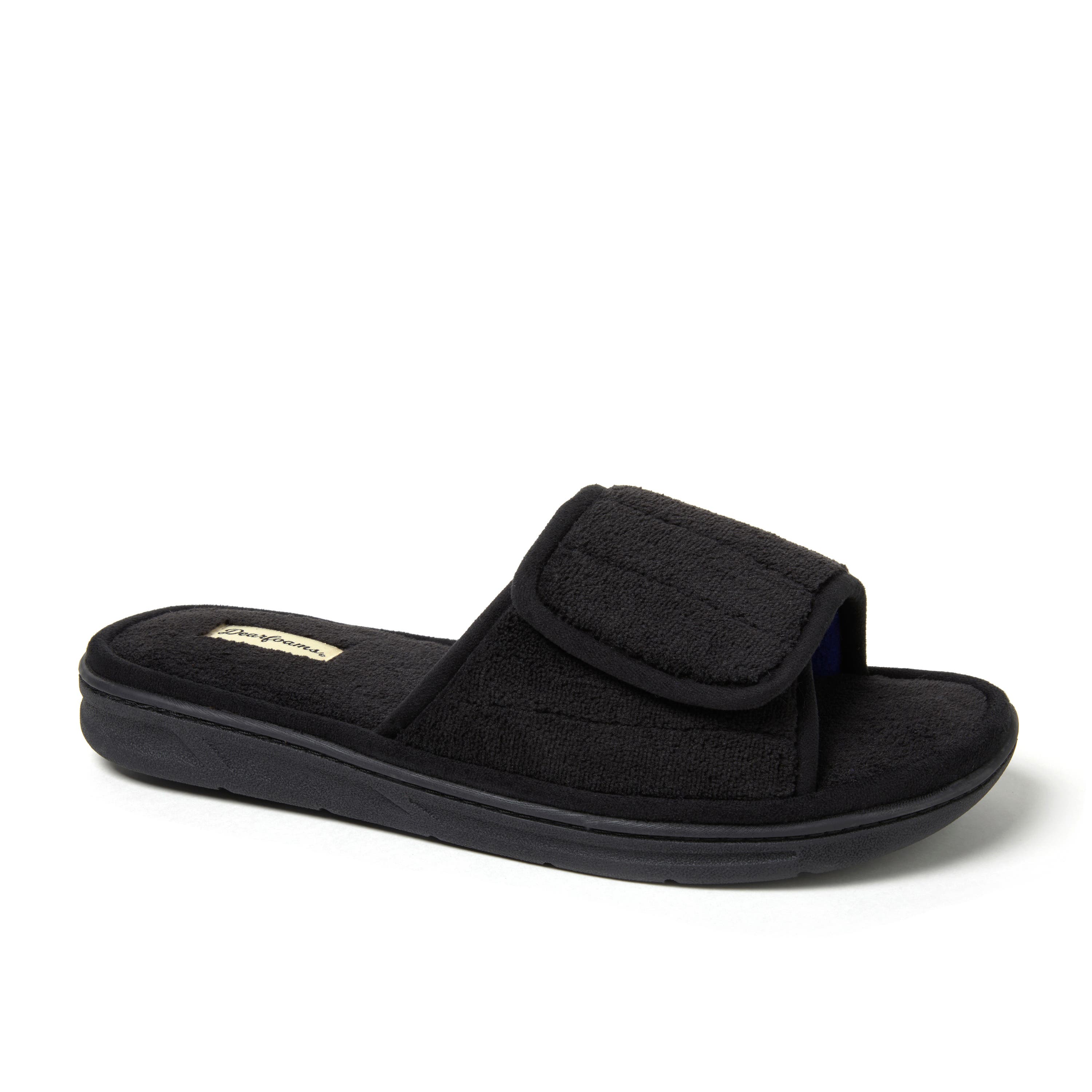 DEARFOAMS Collin Terry Adjustable Shower Slide Slipper, Main, color, Black