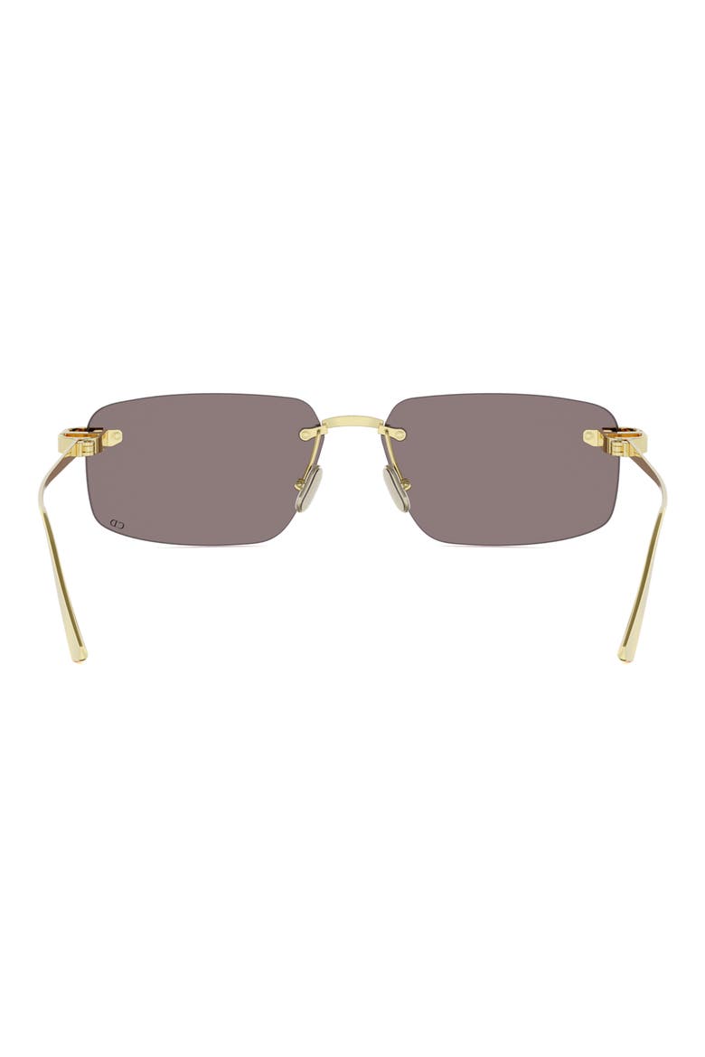 'CDior S4U Rectangular Sunglasses, Alternate, color, SHINY GOLD DH / SMOKE