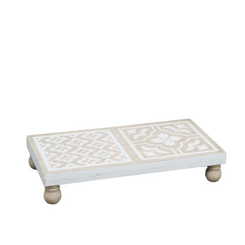 Carved Riser with Double Damask