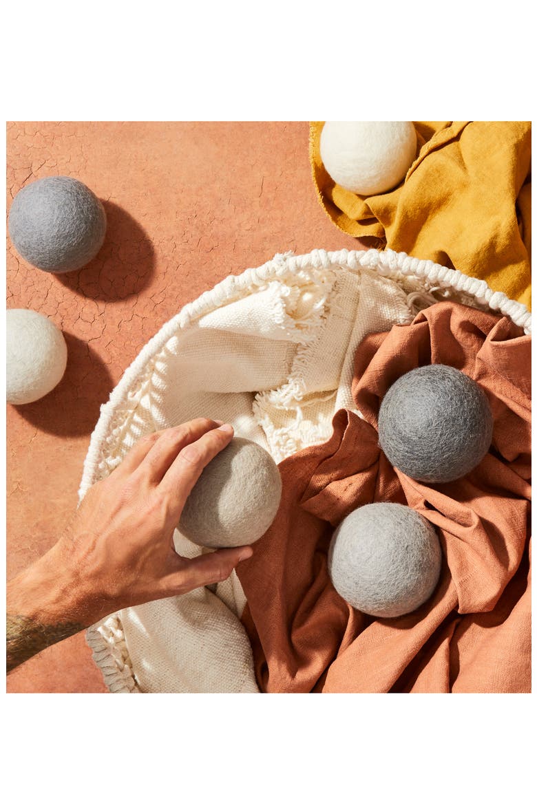 Pack of 6 Wool Dryer Balls, Alternate, color, GREY