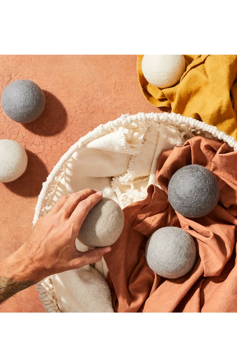 Five Two by Food52 Pack of 6 Wool Dryer Balls, Alternate, color,