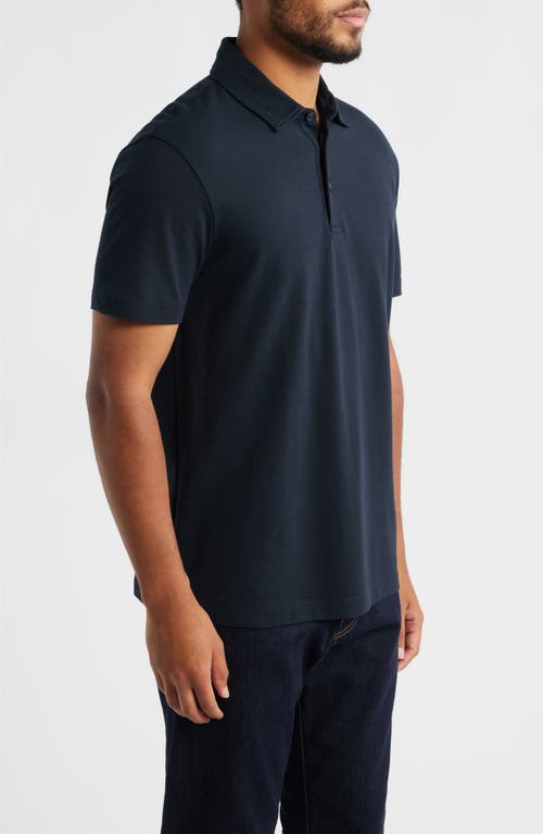 Hugo Boss Boss Parris 37 Cotton & Silk Polo In Blue