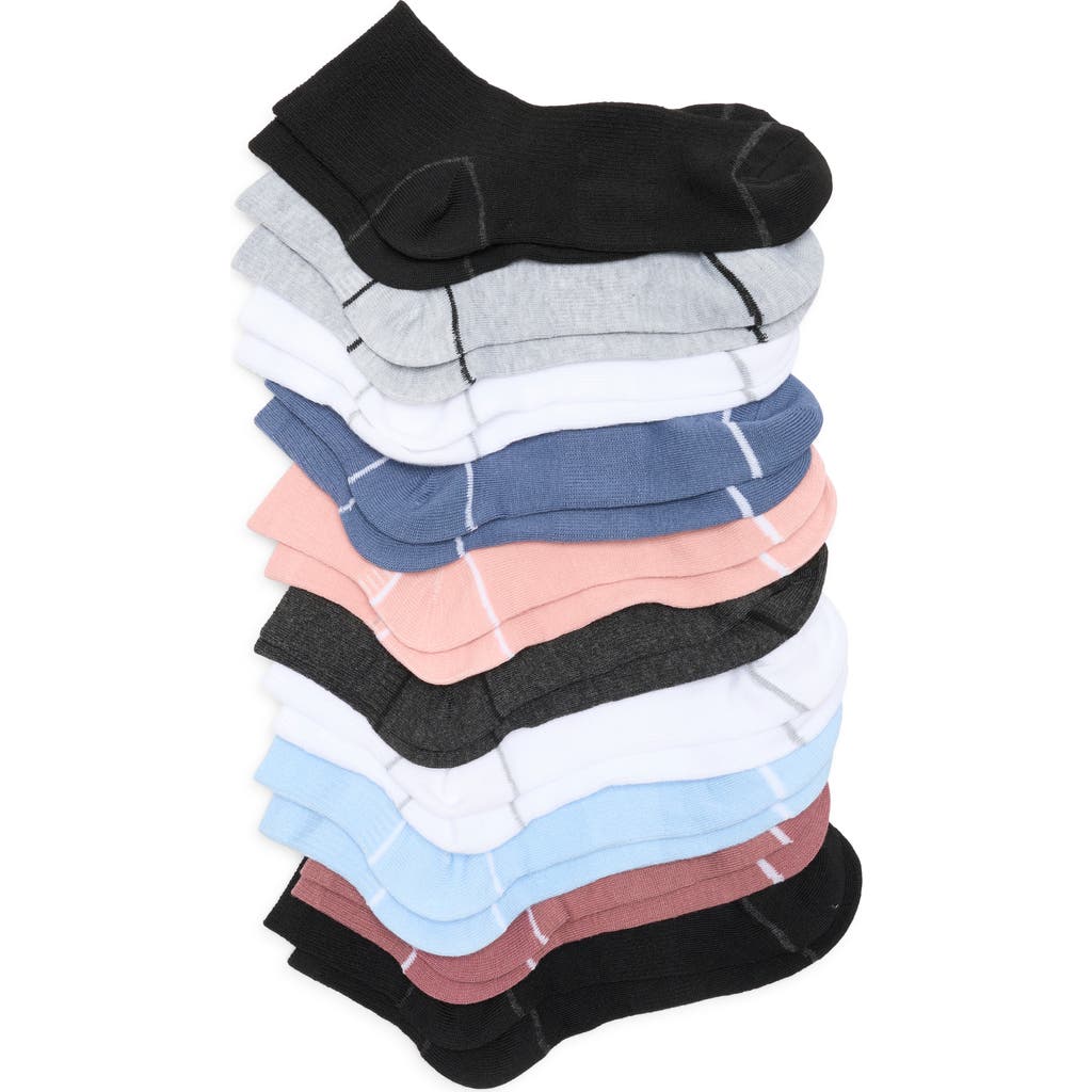 Nordstrom Rack 10-pack Everyday Quarter Socks In Multi
