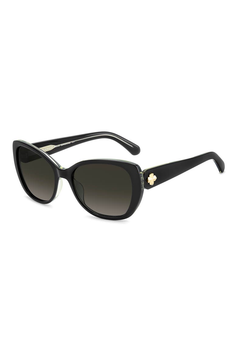 jalisa 56mm gradient butterfly sunglasses, Alternate, color, BLACK YELLOW/ DARK GREY SF