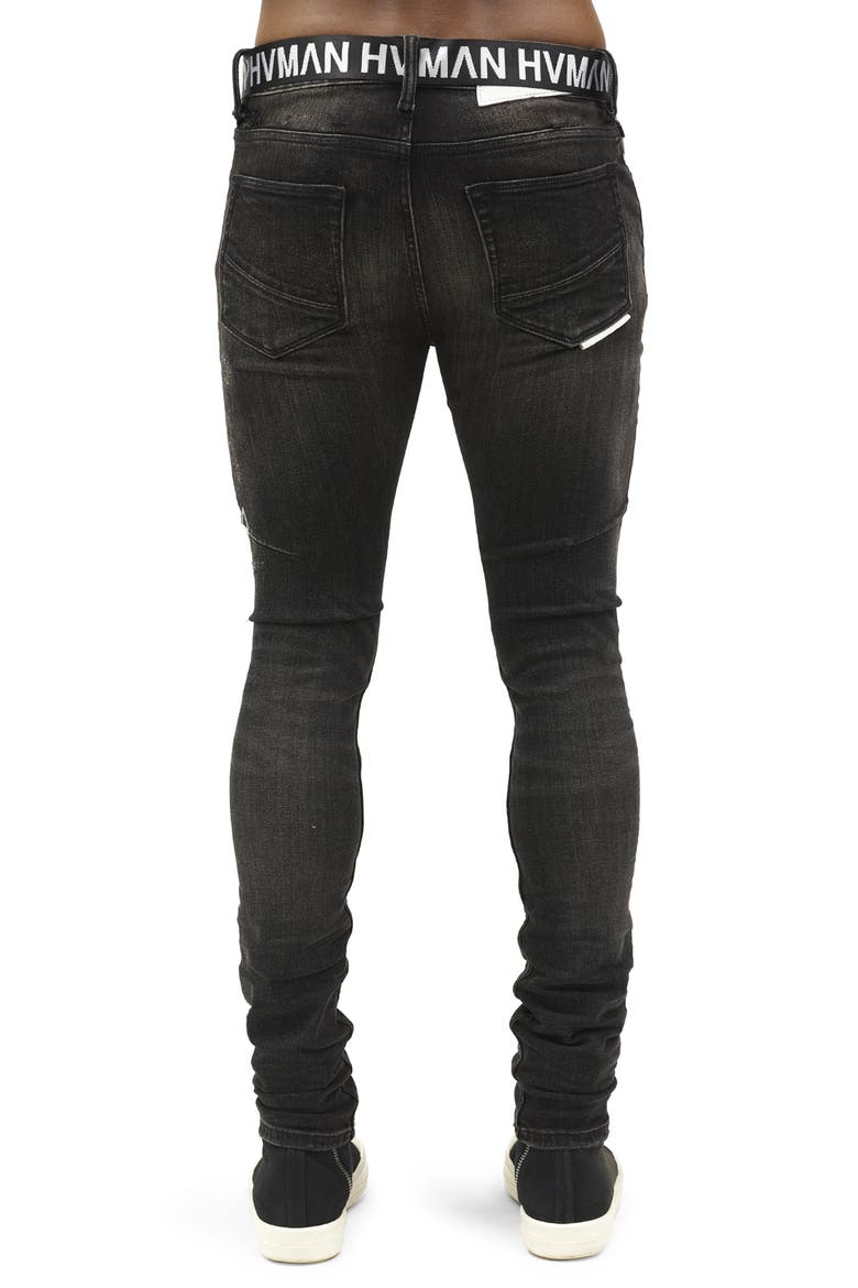 Strat Belted Super Skinny Jeans, Alternate, color, SHALE