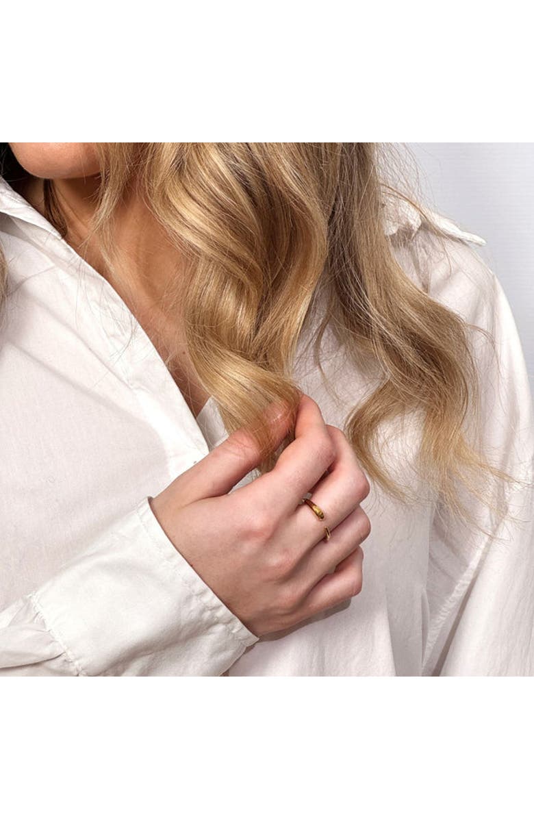 Lucy Quartermaine Single Drop Ring in Gold Vermeil, Alternate, color, Gold