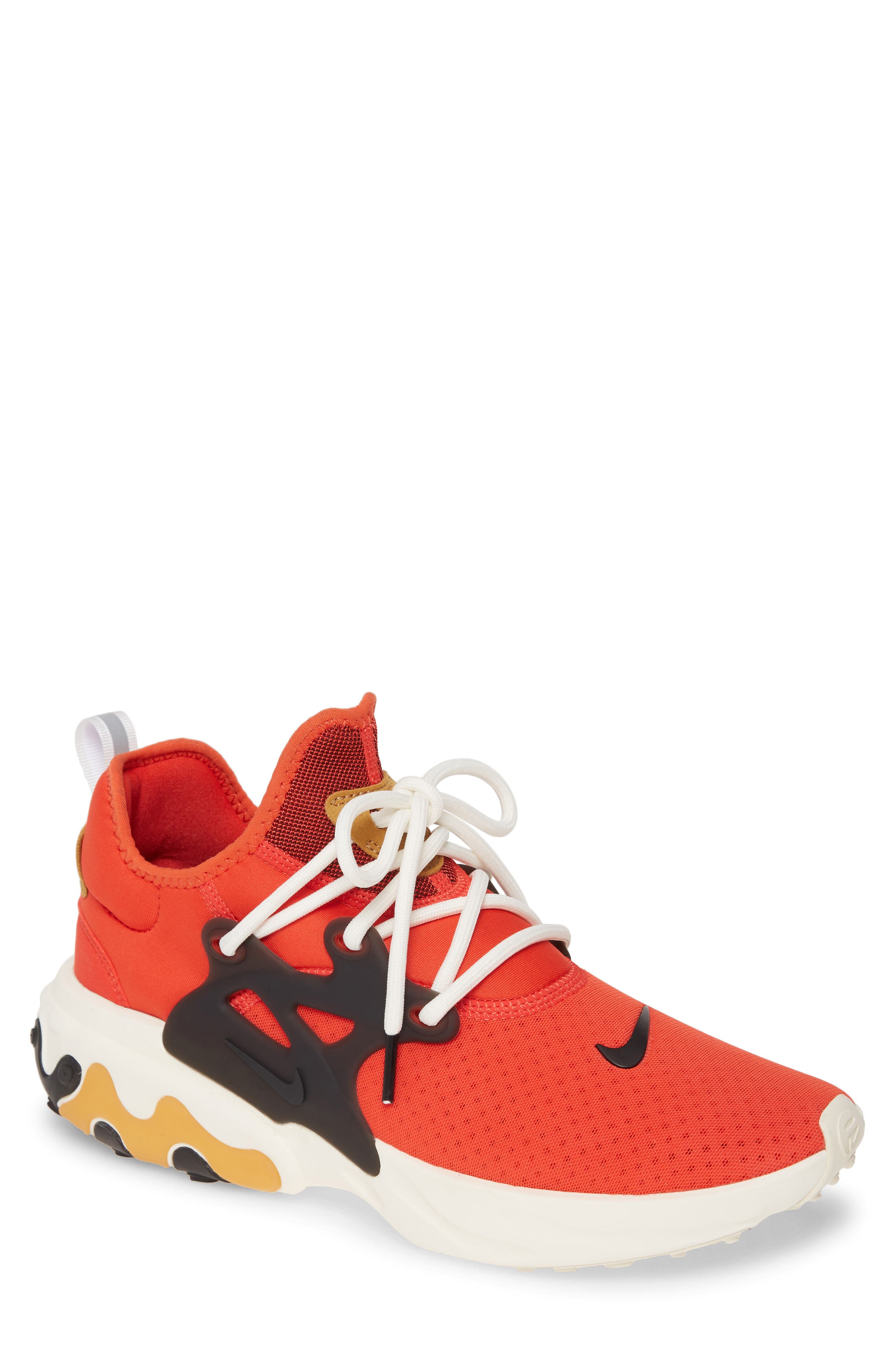 Presto React Sneaker, Main, color, HABANERO RED/ BLACK/ WHEAT