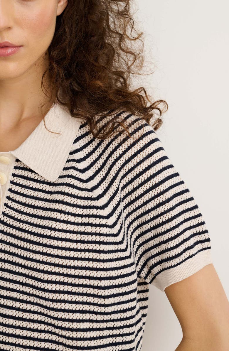 Alex Mill Zoe Stripe Polo Sweater, Alternate, color,