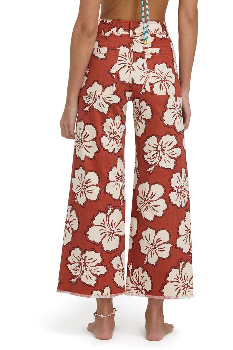 Free fall Print Wide Leg Twill Pants, Alternate, color, SEDONA