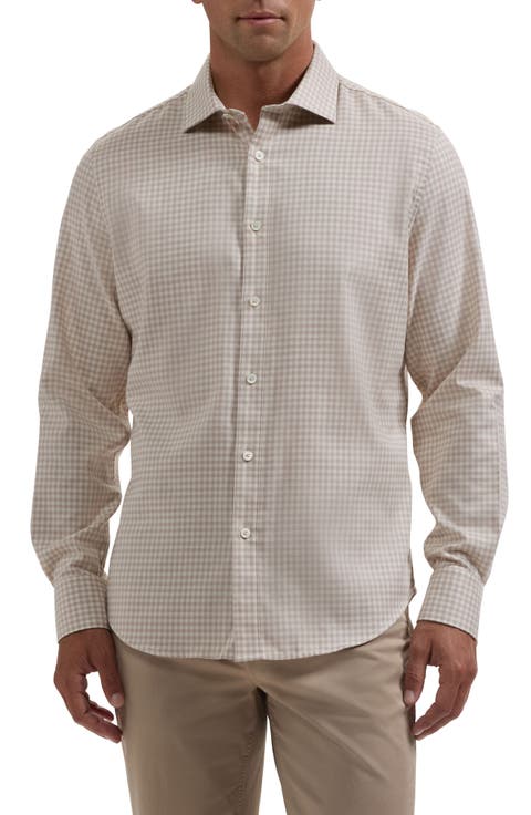 Axel Shaped Fit Check Button Up Shirt