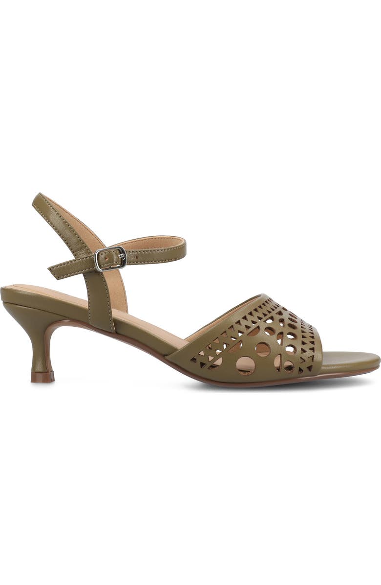 Journee Collection Jessly Ankle Strap Sandal, Alternate, color, Olive