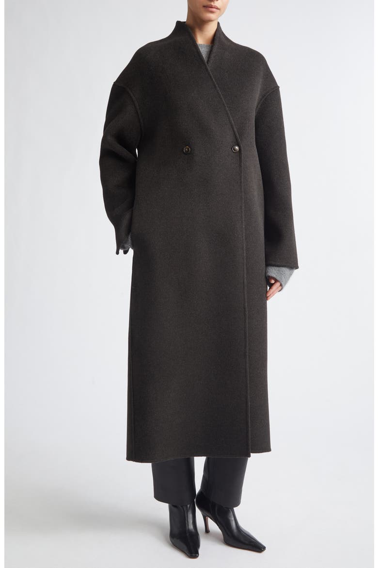 Aris Oversize Wool & Cashmere Coat, Alternate, color, BROWN MELANGE