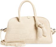 Jacquemus Le Petit Turismo Croc Embossed Suede Bowling Bag