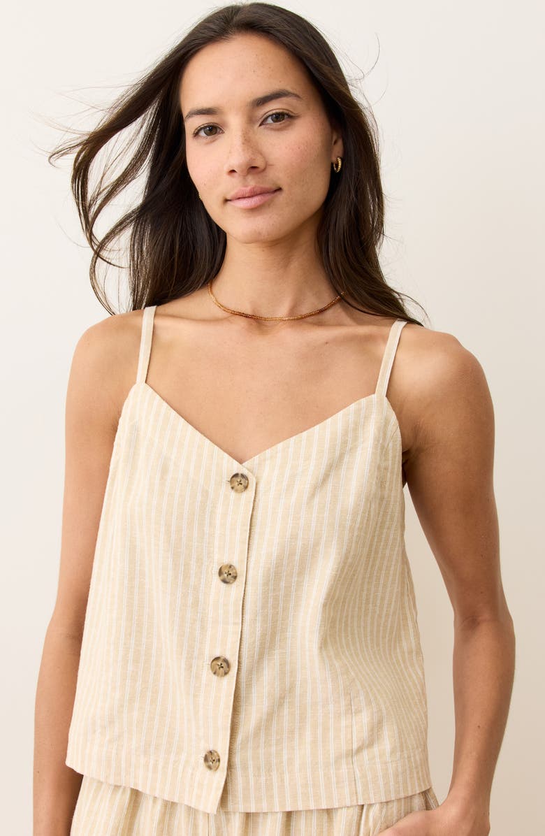 Marine Layer Celeste Camisole, Alternate, color, Natural Stripe