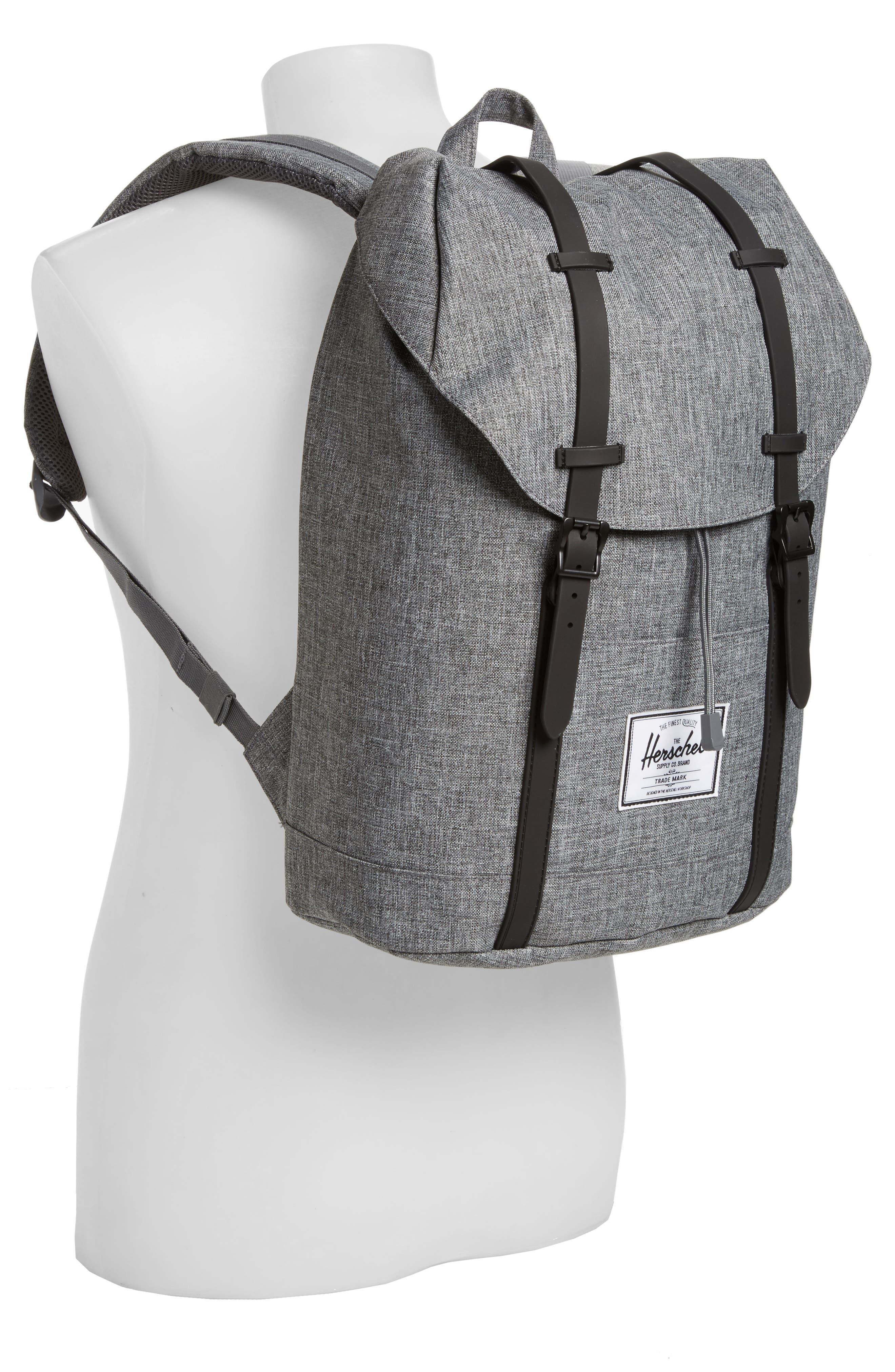 Herschel Supply Co. Retreat Backpack, Alternate, color, Raven Crosshatch