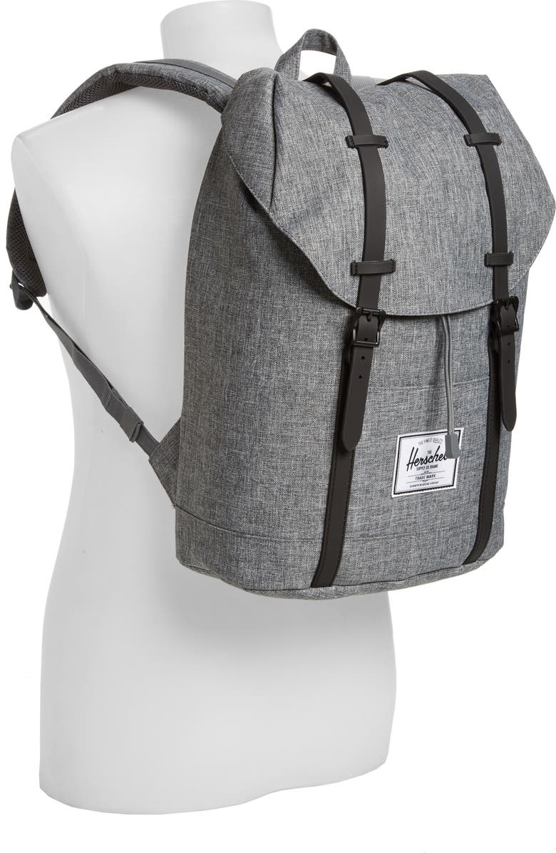 Herschel Supply Co. Retreat Backpack, Alternate, color, Raven Crosshatch