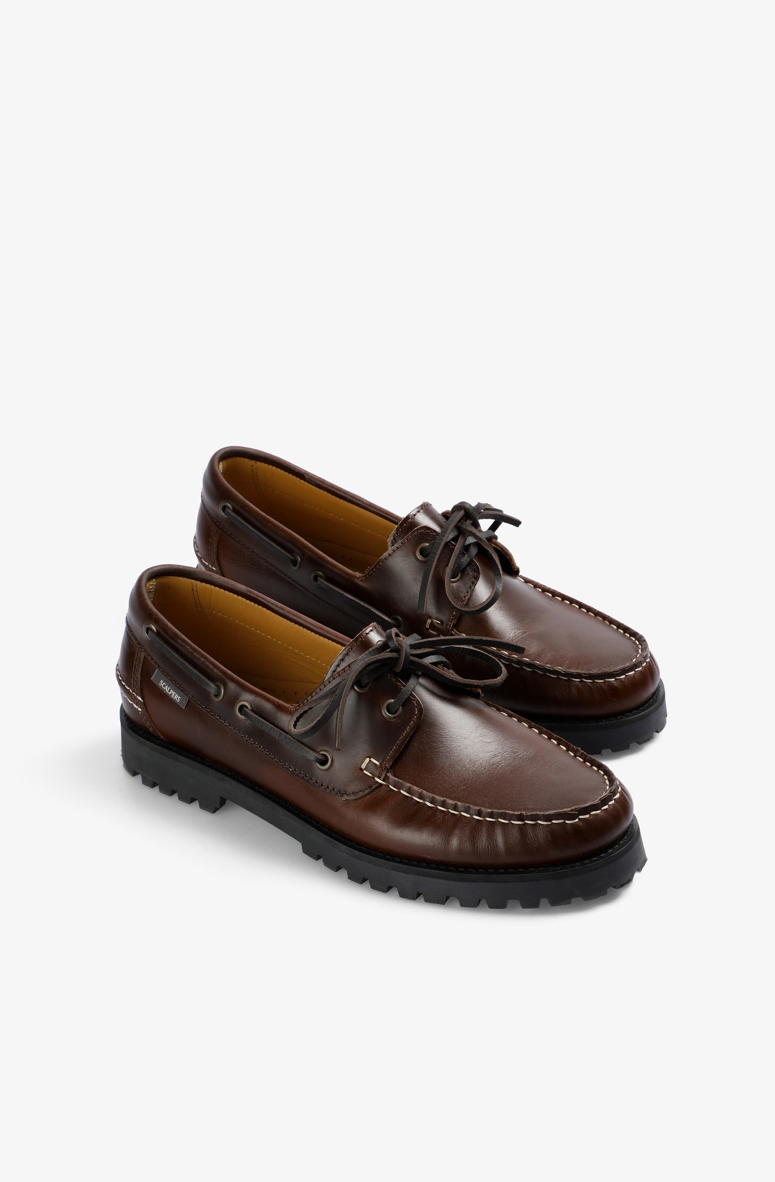 Scalpers Dan 2 Boat Shoes, Alternate, color, Darkbrown