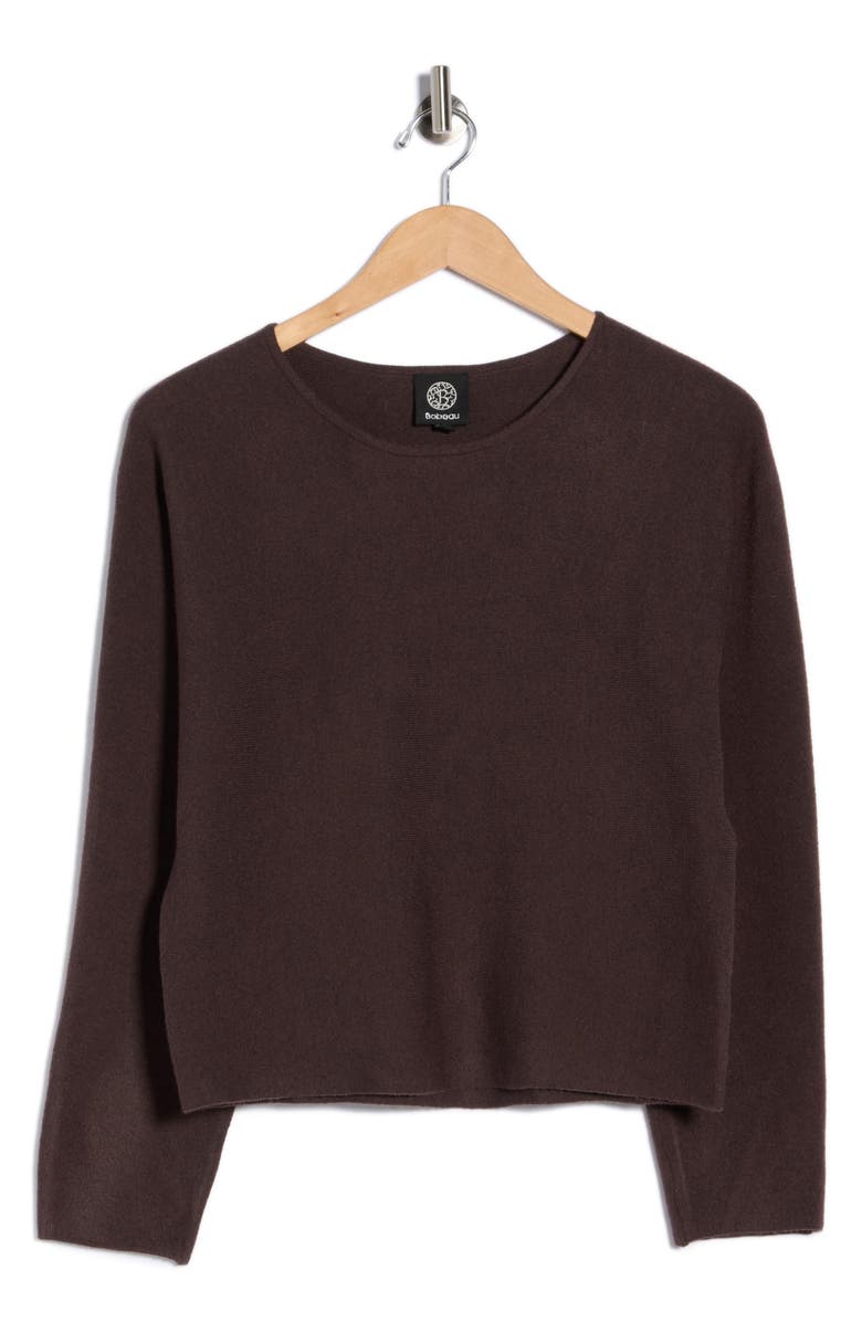 Bobeau Crewneck Dolman Sleeve Sweater, Alternate, color, Coffee