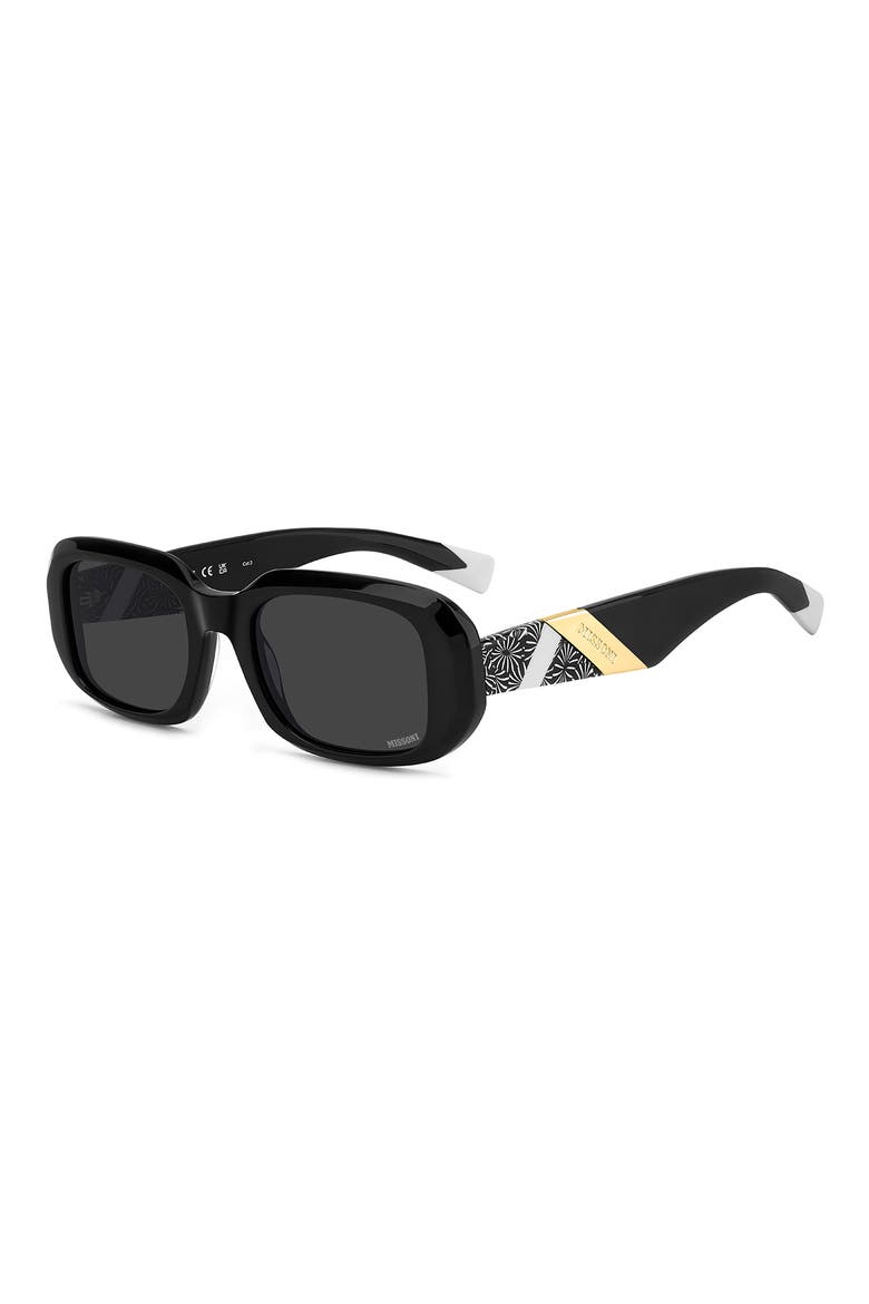 52mm Rectangular Sunglasses, Alternate, color, BLACK/ GREY