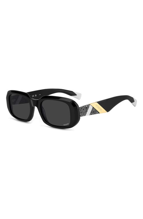 Missoni 52mm Rectangular Sunglasses In Black/grey