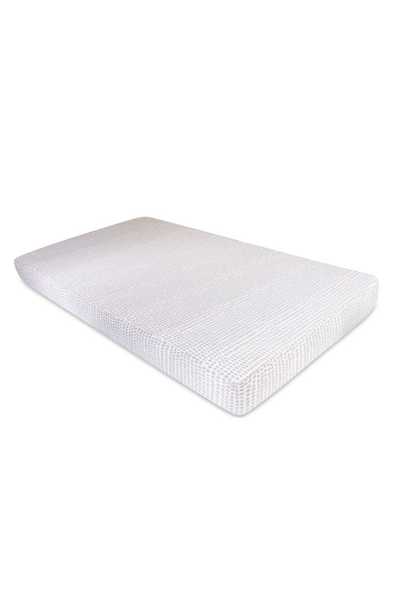 Ely's & Co. Baby Fitted Waterproof Crib Sheet Set 2 Pack, Alternate, color, Taupe Stripes & Splash