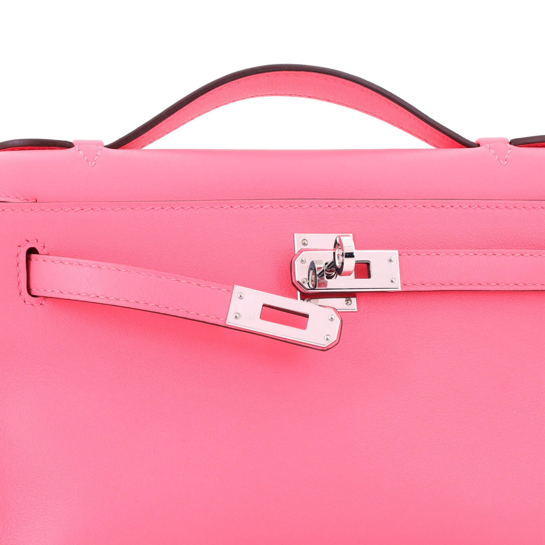 Pre-Owned Hermes Kelly Pochette Swift, Alternate, color, Rose Azalee