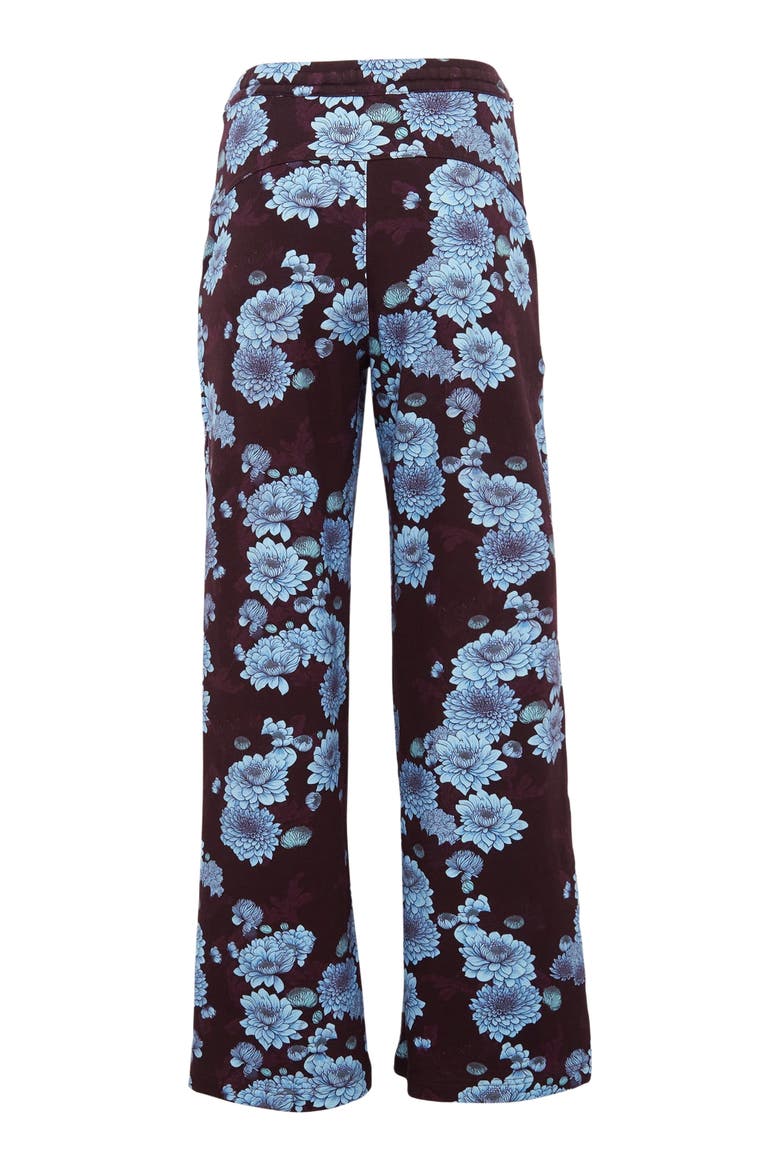 Paige Wide Leg Brushed Knit Pant, Alternate, color, Serious Floral Plum