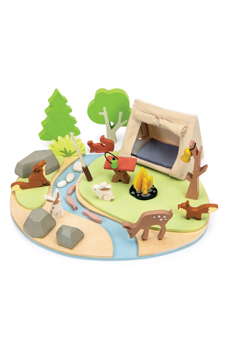 Tender Leaf Toys Wildlife Camping Playset, Main, color, Green Multi
