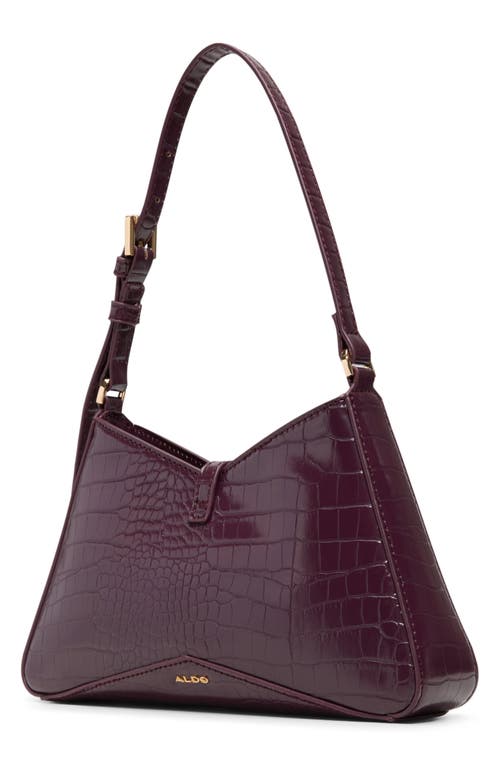 Aldo Julietta Croc Embossed Faux Leather Shoulder Bag In Red
