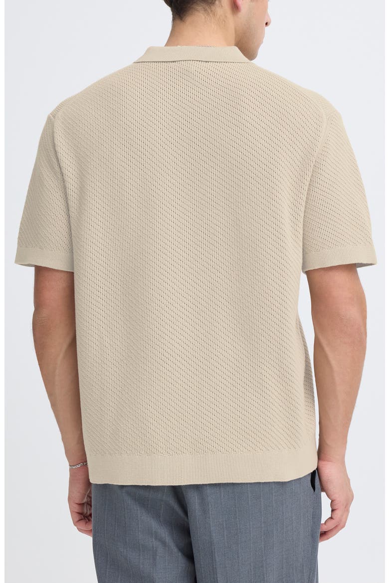 Knit Polo, Alternate, color, ISLAND FOSSIL