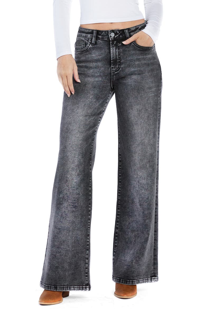 Amelia High Waist Wide Leg Jeans, Main, color, POWDER GREY