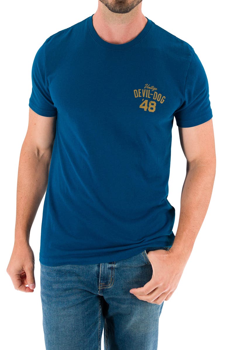 Devil-Dog Dungarees Bike Rally Graphic Tee, Main, color, Cool Blue