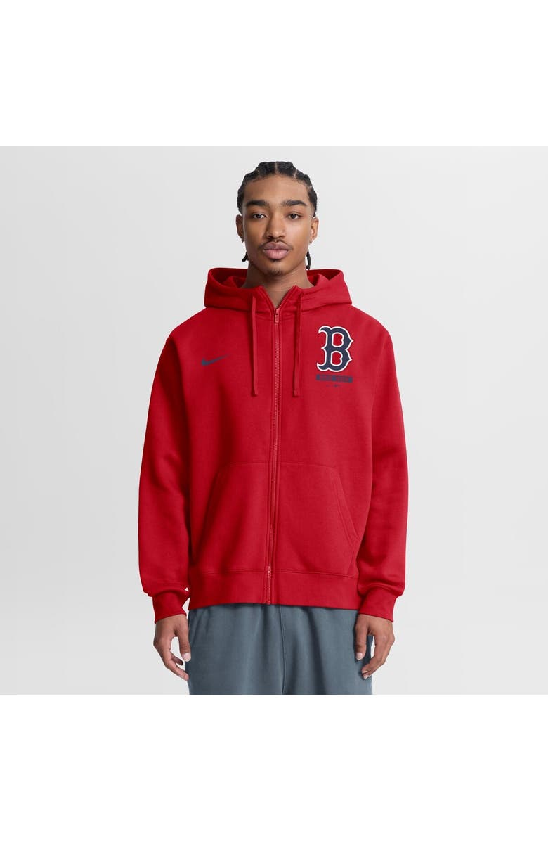 Nike Men's Nike Red Boston Red Sox Primetime Lockup Full-Zip Hoodie, Main, color, Red