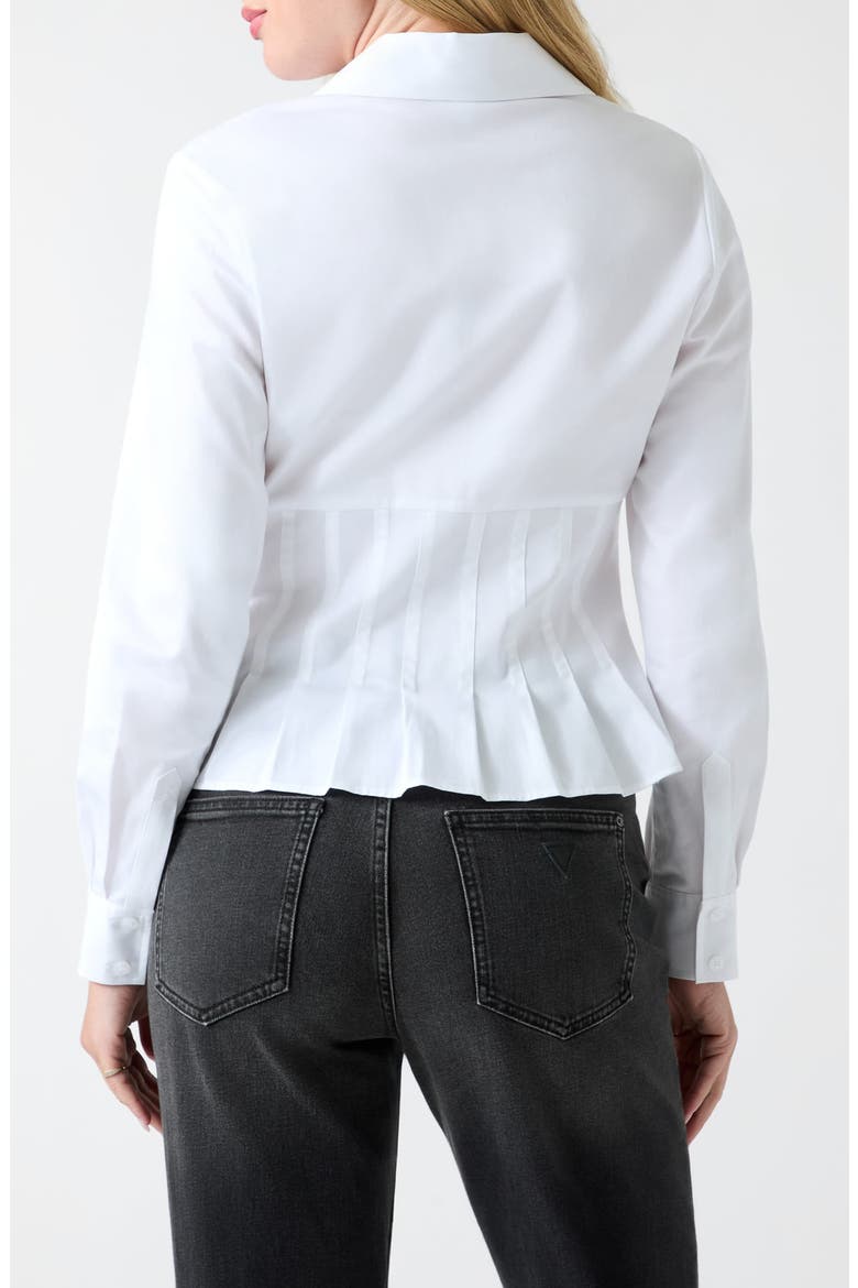 Serena Pleated Button Shirt, Alternate, color, G011-OPEN