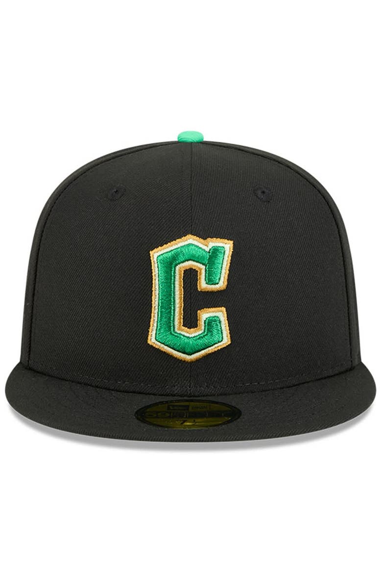 New Era Men's New Era  Black Cleveland Guardians 2026 St. Patrick's Day 59FIFTY Fitted Hat, Alternate, color, Black