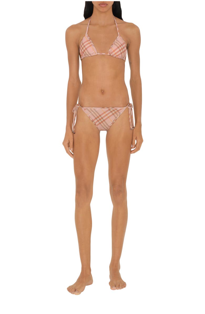 Burberry Check Bikini Briefs, Main, color, Teacup