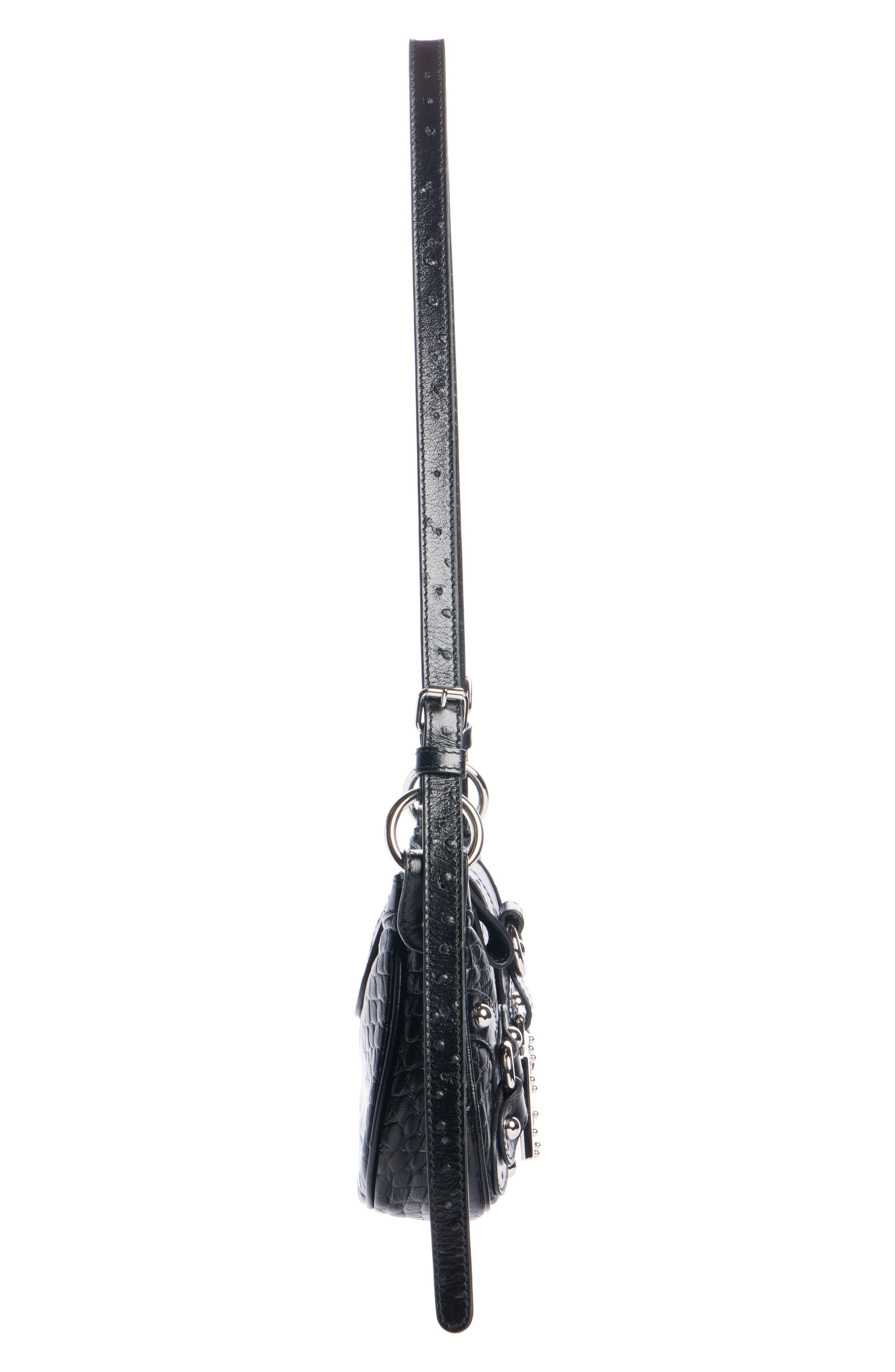 Balenciaga Small Essex Calfskin Leather Shoulder Bag, Alternate, color, 